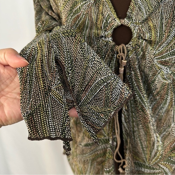 Vintage Dressbarn Blouse Womens Petite Large Tank Top Underneath High Low Hem - Picture 5 of 11